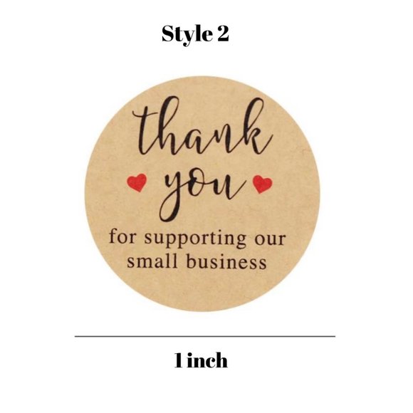 500 Thank You Floral Pattern Stickers - Picture 6 of 10